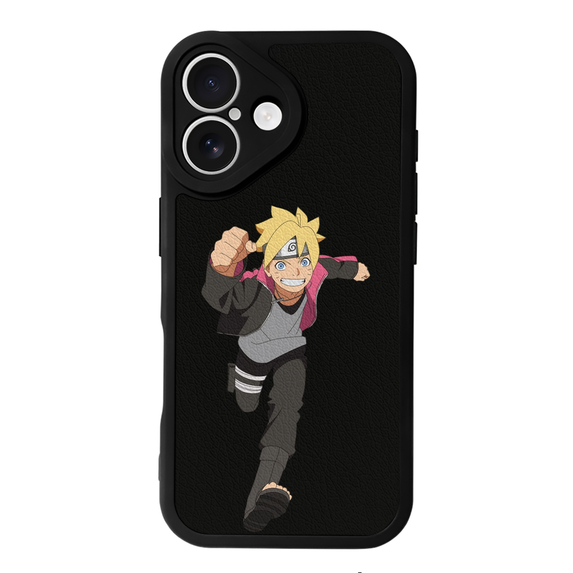 （画像用） NARUTO -ナルト- うずまき ボルト Uzumaki Boruto 【iPhone 16シリーズ対応】シリコンスマホケース（レザー調） 材質：シリコン